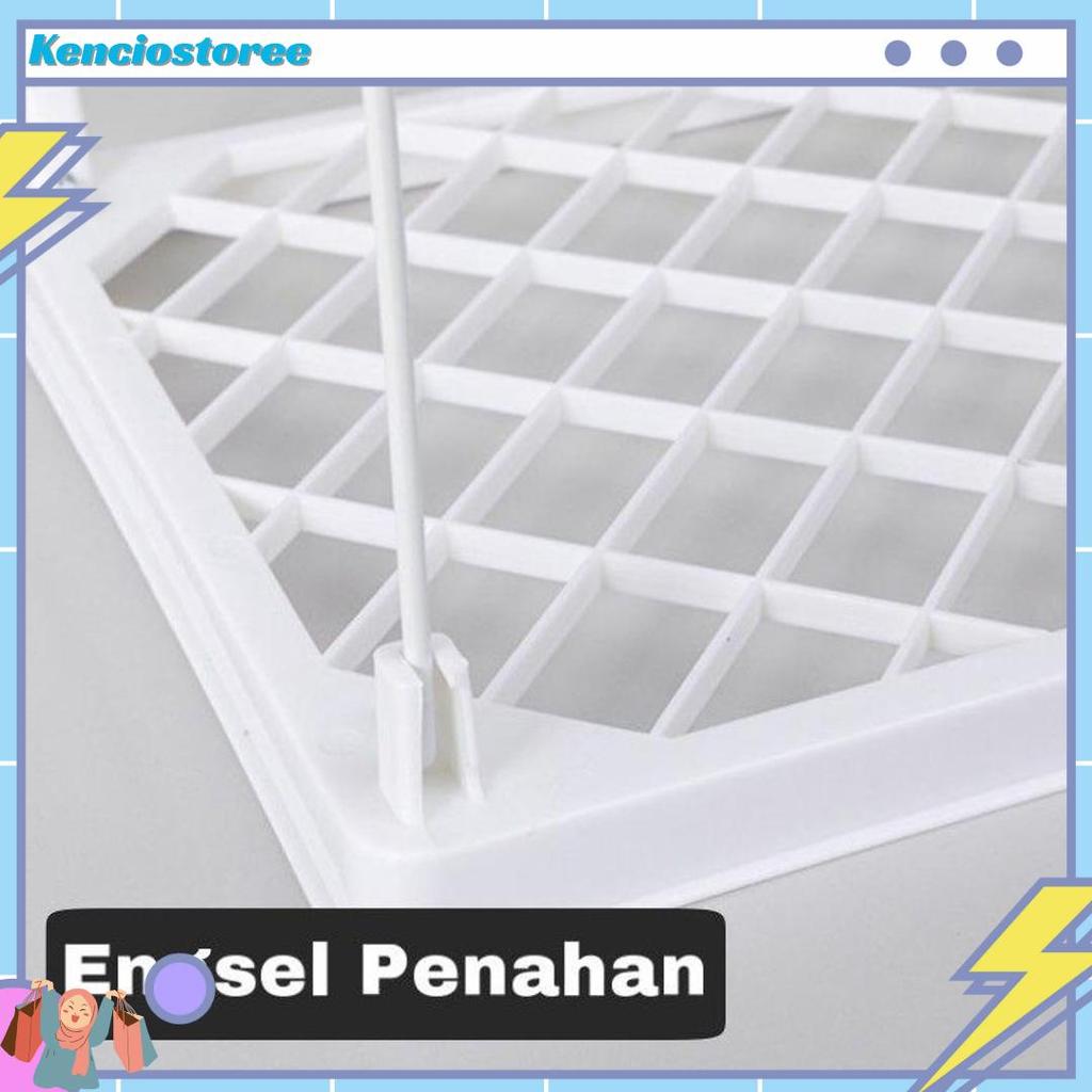 Rak penyimpanan storage meja lemari lipat rak susun besi multifungsi Viral