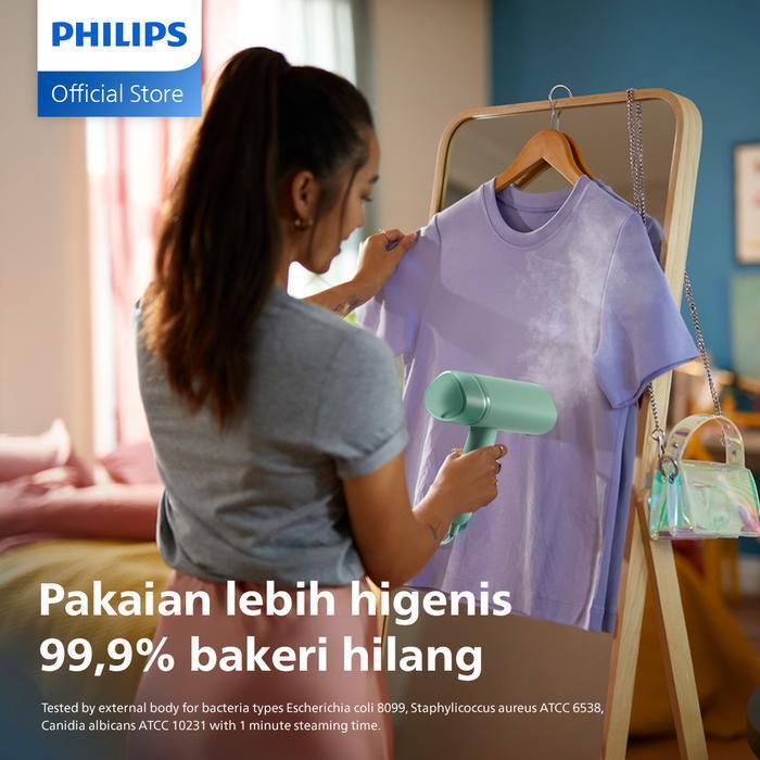 Ems Philips Handheld Steamer Sth3010/70 - Setrika Uap Portable, Hijau, Setrika Uap Ringan, Strika Ua