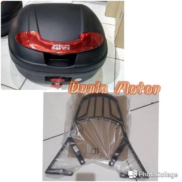 Paketan Box Givi E34 dan breket box - bagi yg order silahkan mencantumkan buat motor apa