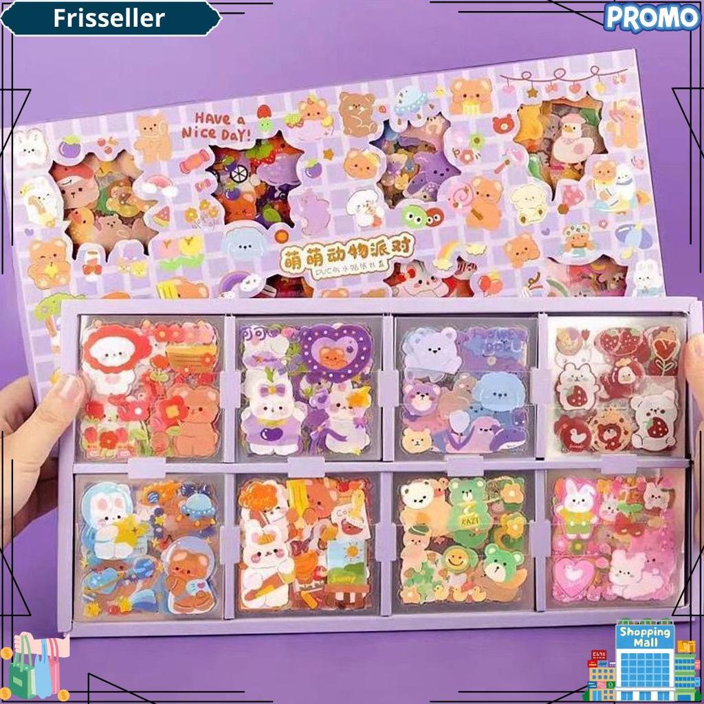 200 lembar Sticker Box PVC Jumbo Size Stiker Diskon