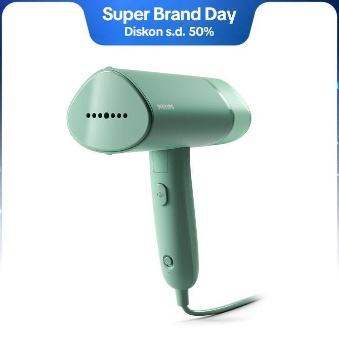 Philips Setrika Uap Handheld STH3010/70 Hijau - Setrika Uap Portable Dapat Dilipat, Setrika Uap Ring