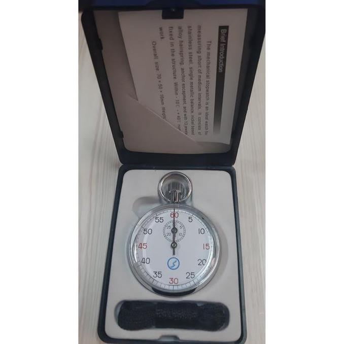 Stopwatch Analog Penghenti Waktu Dengan Skala Jarum Ganda Bahan Stainless Steel Ukuran 70x100x25mm D