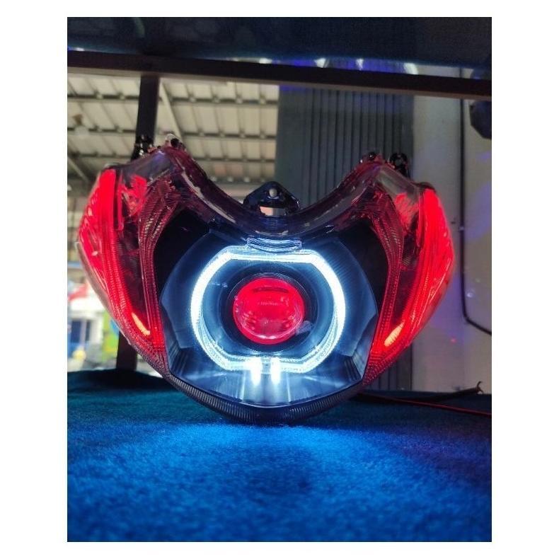 BILED ALA LAMPU DEPAN YAMAHA MIO M3 MIO Z MIO 125 CUSTOM SUPER TERANG LAMPU CUSTOM LAMPU LED ALIS RU