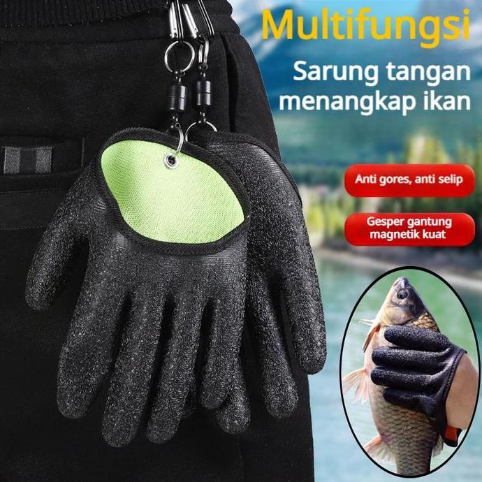 Sarung Tangan Mancing Anti Slip & Anti Tusuk, Latex Pelindung untuk Mancing Lure & Memancing Laut, T