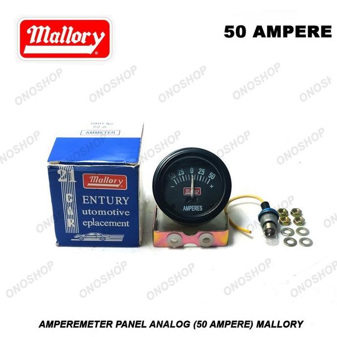 Ampere Meter Panel Analog ( 50 Ampere ) Mallory