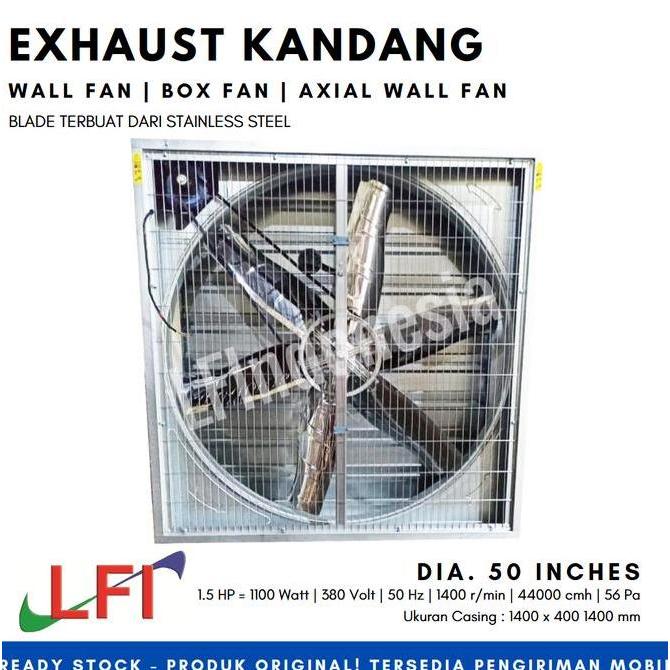 Kipas Kandang 50 Inch / Axial Blower 50", 380V / Shutter Fan