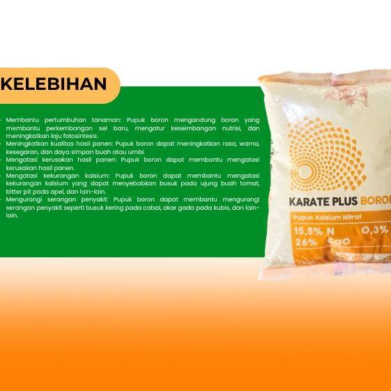 Lansungkirim- Pupuk Boroni Calsium Nitrat B Karate Plus - 1 Kg