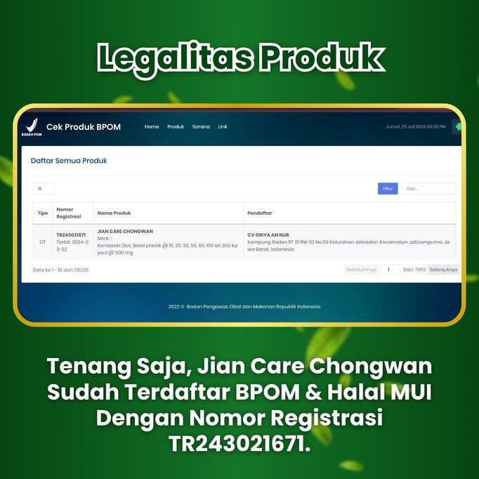 Healt- Jian Care Herbal Chongwan Original-