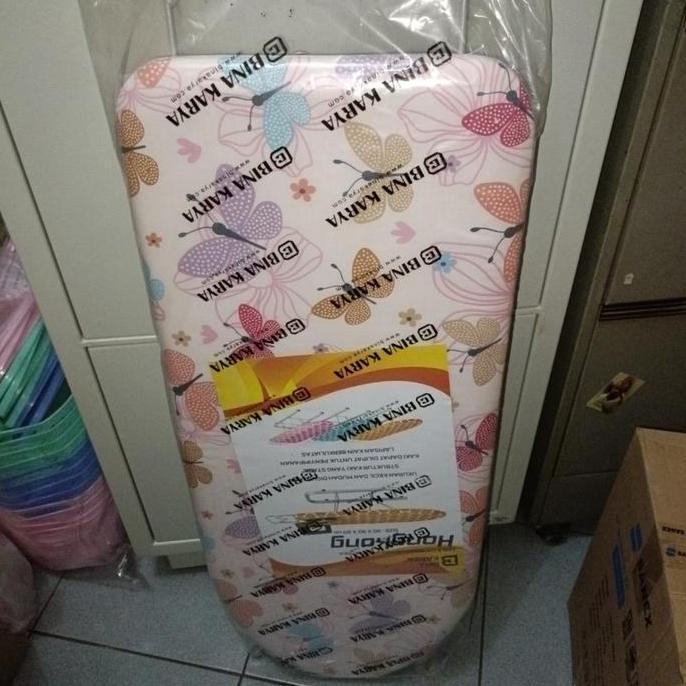 New- Bina Karya Meja Setrika Lipat Duduk Lesehan/Rak Gosok Lipat Alumunium