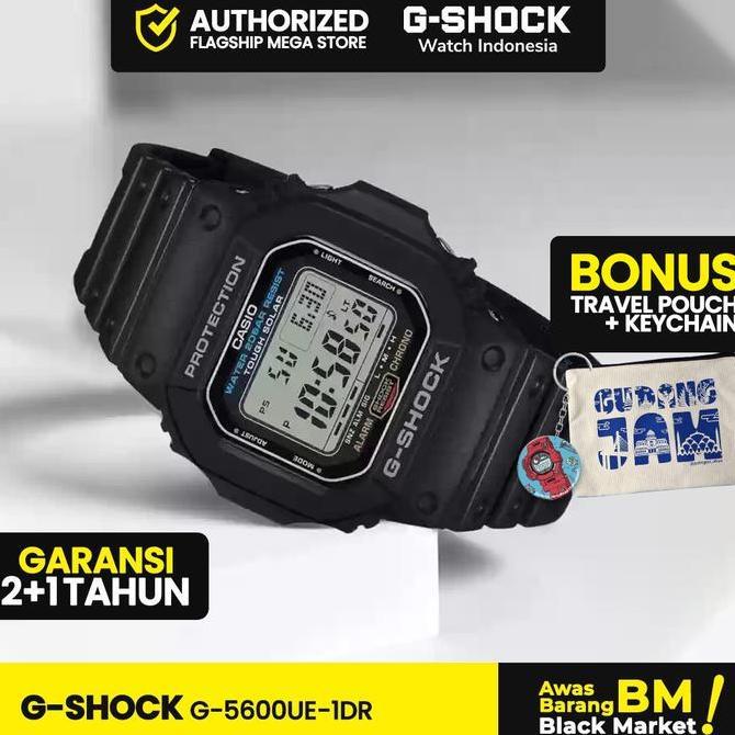 New- G-Shock Gshock G-5600Ue-1Dr G-5600Ue G-5600 G5600Ue G 5600Ue   Waterproof Watches Kaca Stainles