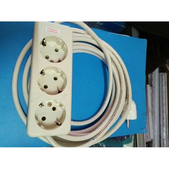 Stop kontak kabel tembaga 3m(ETERNA) 3lubang(UTICON) rakitan