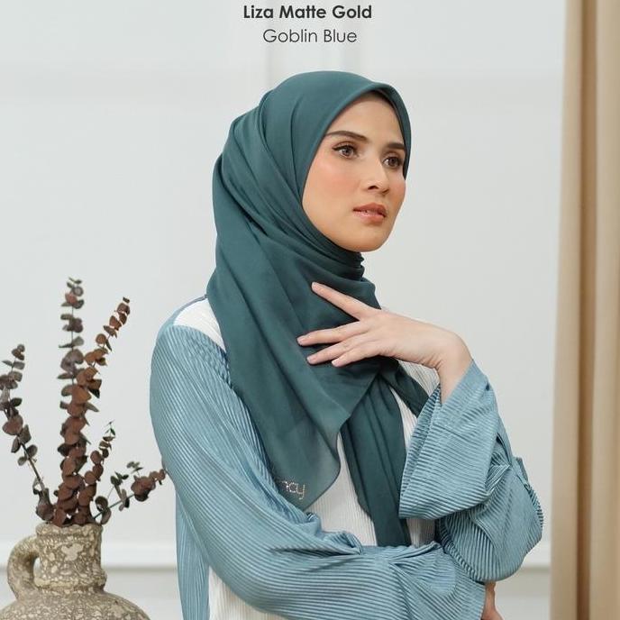 New- Deenay Liza Series Navy Brownie Yellow Mustard Light Grey Pink Amber Gold Ungu Merah Hijab Segi