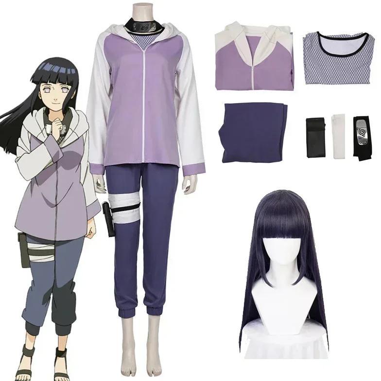 2025  Hyuga Hinata cosplay anime cosplay dark purple long cute wig Hyuga Hinata cosplay