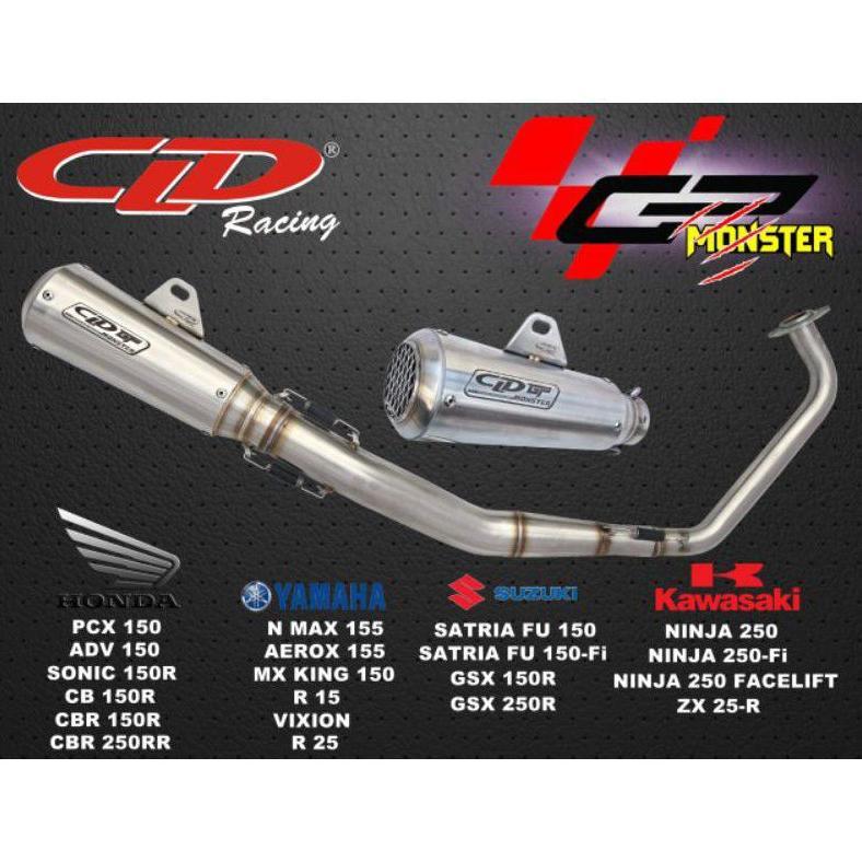 Knalpot CLD Racing GP Monster GSX 150,R15 V3,R15 V2,Sonic,New CB150R,Fu