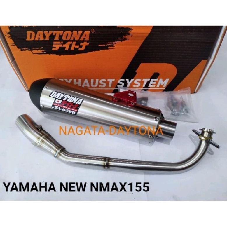 KNALPOT DAYTONA 4384 GP TAPER SLASH YAMAHA NEW NMAX155 ORIGINAL