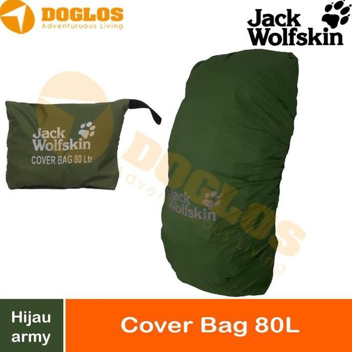 ORIGINAL Rain Cover bag 80 Liter JWS Jack Wolfskin tas Carrier gunung Green READY STOCK