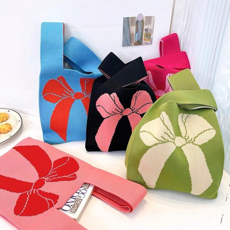 Good- Best Seller Tas Buffalow Bangkok / Tas Mini Wanita Serbaguna / Checkered Korean Totebag / Knit