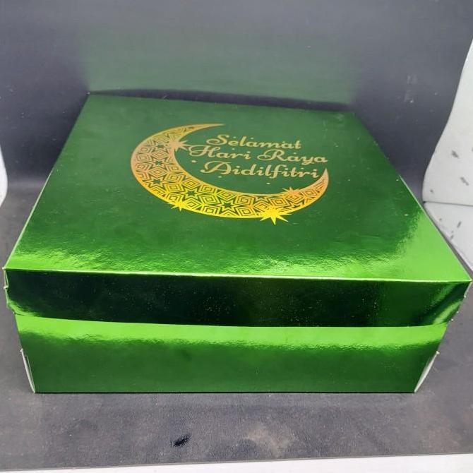 Good- Dus lebaran Kotak Kue hijau 22 x 22