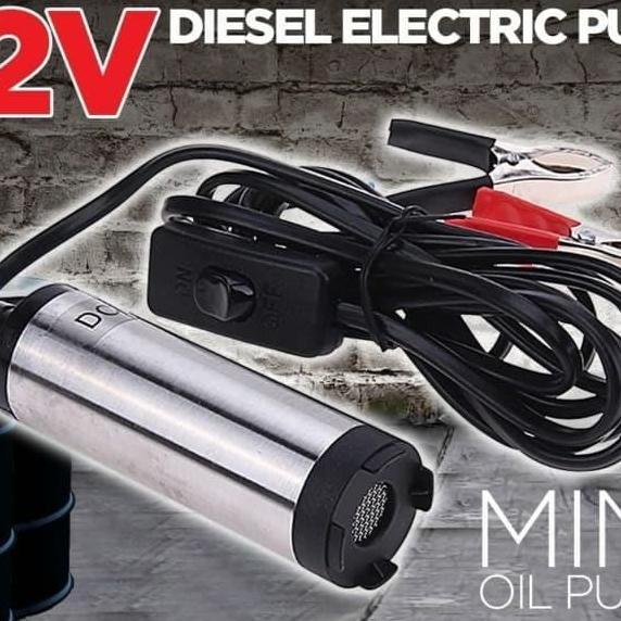 Pompa Air Celup Mini Pompa Diesel 12V + Adaptor 5A