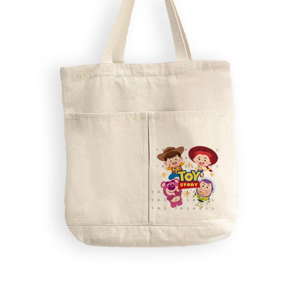 Good- Totebag Kanvas Model Dua Kantong Toy Story Disney Vol 2