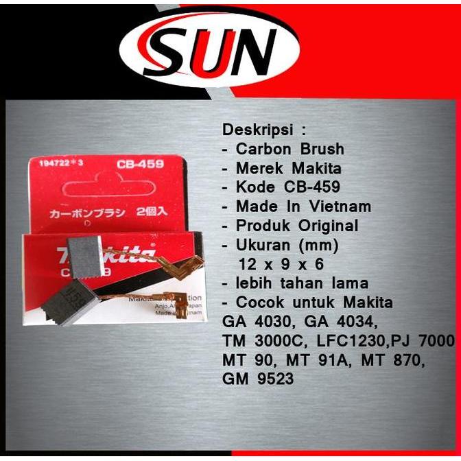 Ytta- Carbon Brush Arang Sepul Bostel Cb 459  Makita Original Asli