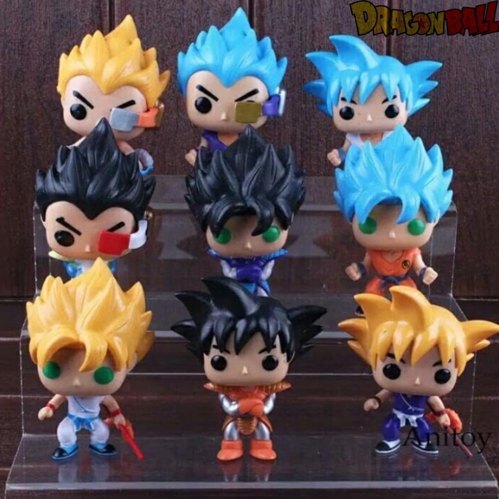 Figure - ACTION FIGURE DRAGON BALL FUNKO POP GOKU VEGETA RECAST TOPPER CAKE MAINAN ANAK PAJANGAN HIA