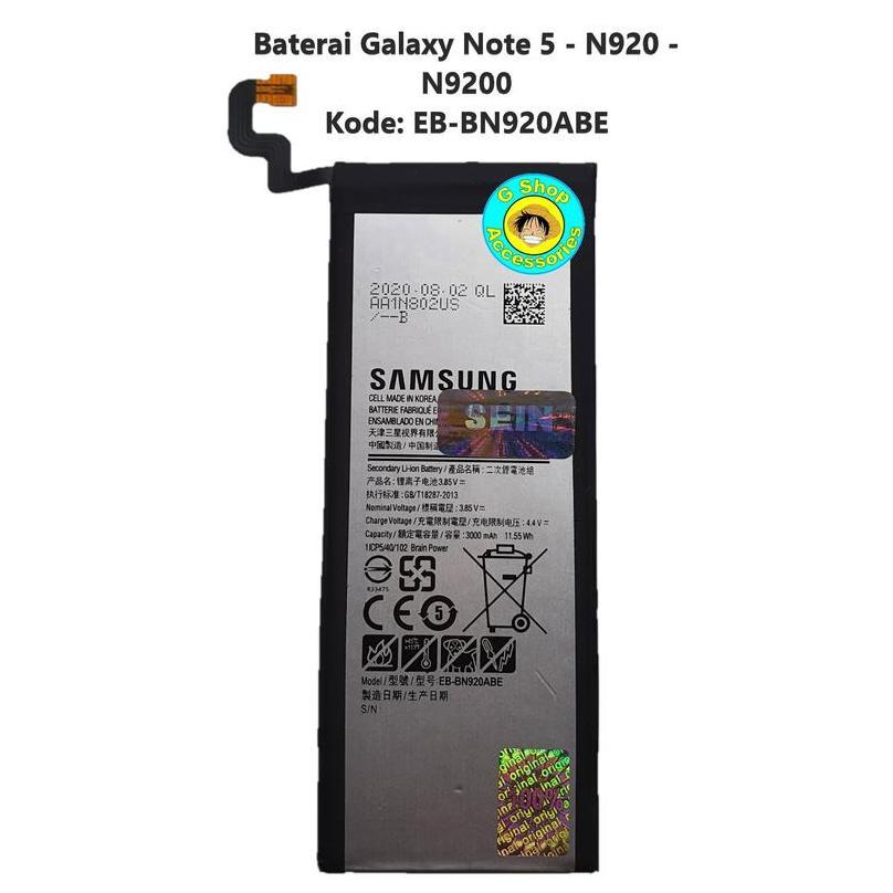 Baterai Original Samsung Galaxy Note 5 Samsung Note 5 N920 N9200 Note5