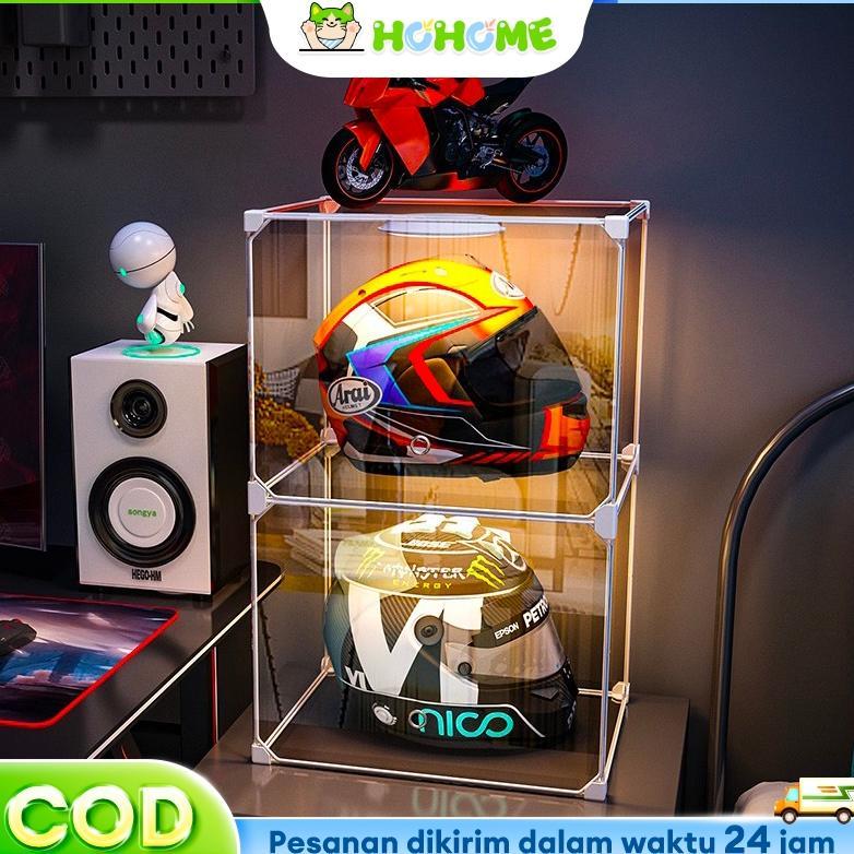 Jaminan KualitasHOHome RAK HELM /LEMARI HELM PAJANGAN rak/Tempat Helm Rak/Transparant display Lemari