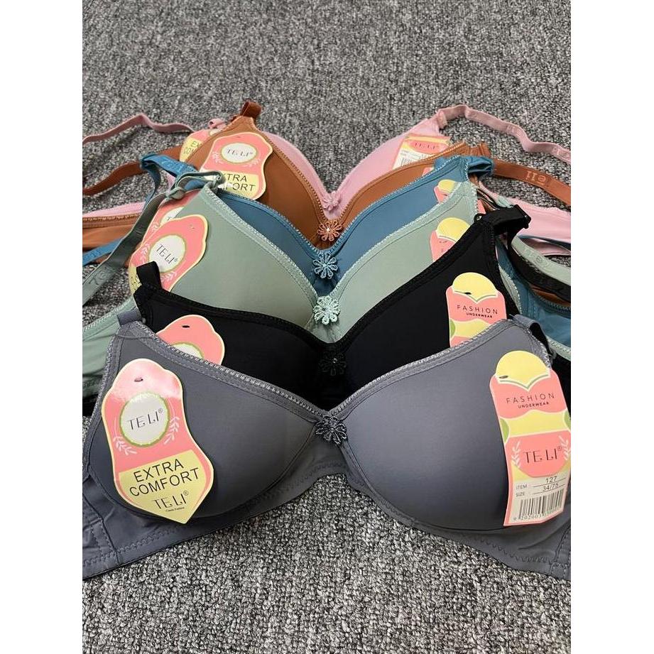 Upap- Bra Teli 127 (3Pcs,6Pcs) Busa Tipis Kait 3 Tanpa Kawat