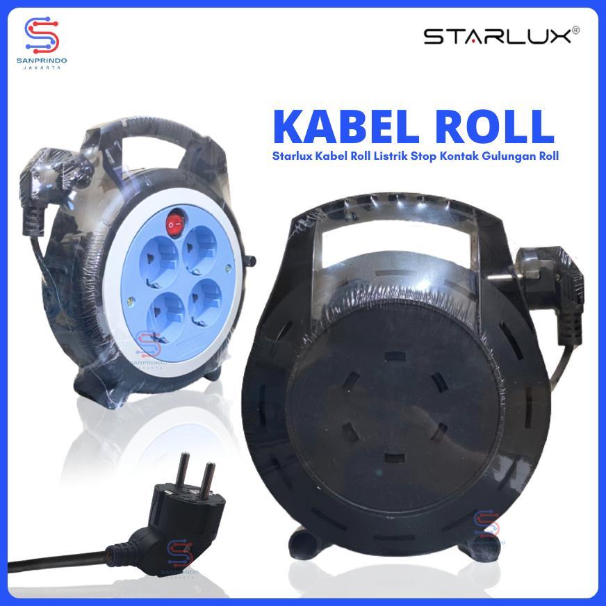 lstrk- Kabel Roll Listrik 10M 15M Stop Kontak Gulungan Roll Kabel STARLUX ORIGINAL Cable Roll 10Mete