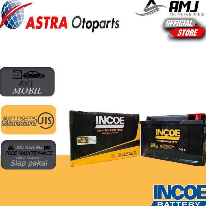Incoe MF Astra Aki Mobil Toyota Innova Reborn Diesel 580-24 - 80Ah Aki Kering