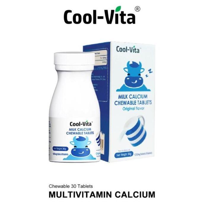 Vitmax- Cool-Vita Milk Calcium Tablet Kunyah - Coolvita Calsium Peninggi Badan Anak | Cool Vita Peni