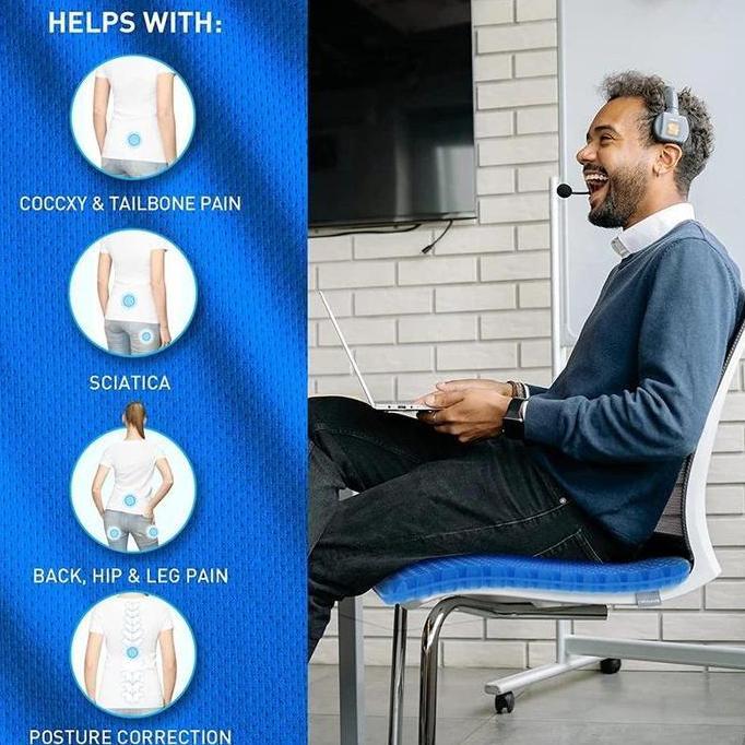 Romx- Helu Bantal Alas Duduk Silikon Gel / Alas Duduk Empuk Duduk Nyaman Gel Silicone