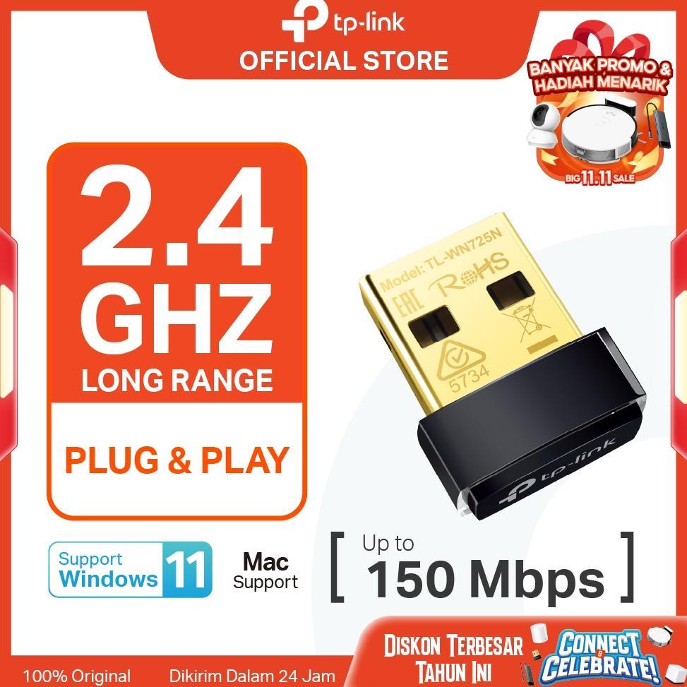 TP-Link TL-WN725N | USB WiFi Adapter |  WiFi Receiver | 150Mbps Wireless N | Dongle | Laptop PC MAC