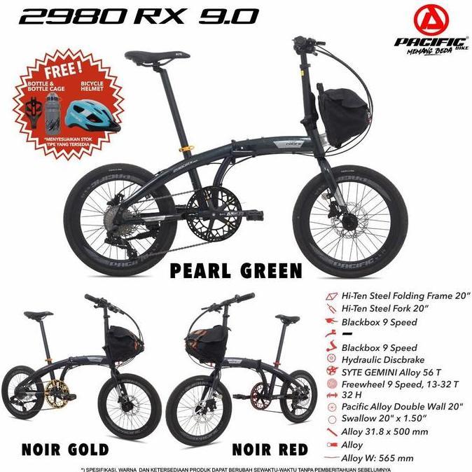 Terlaris Sepeda Lipat 20 Pacific 2980 Rx 9.0 Hidrolik