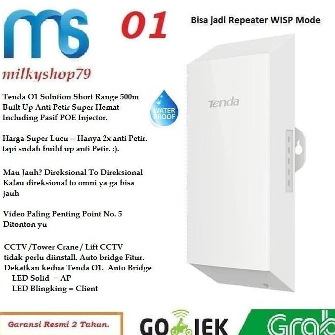 TENDA O1 500m Outdoor Point To Point CPE - TENDA 01 Wireless Router Outdoor CPE