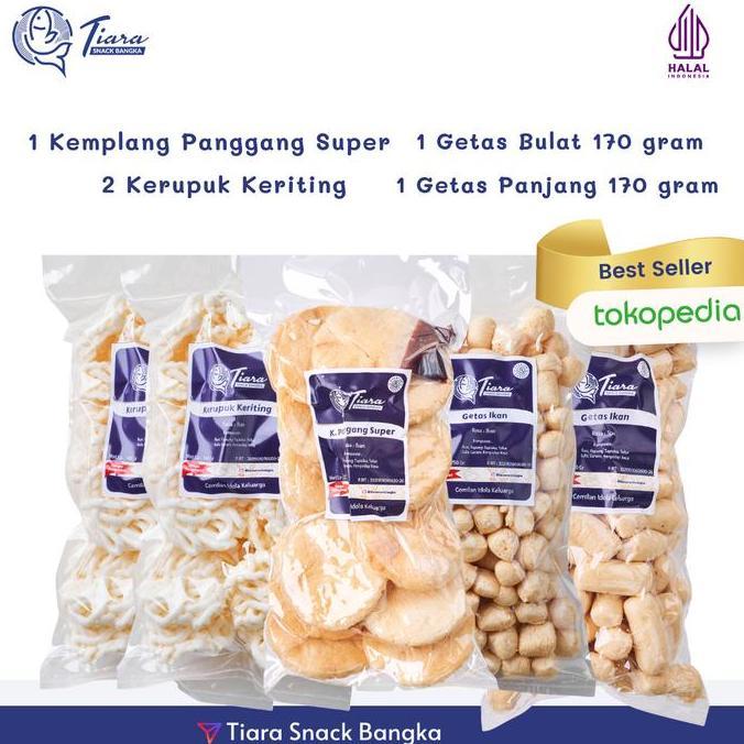 SIAPKIRIM Getas Ikan Tenggiri Tiara,Getas Panjang Bangka,Kerupuk Ikan,Kemplang Panggang Bangka READY
