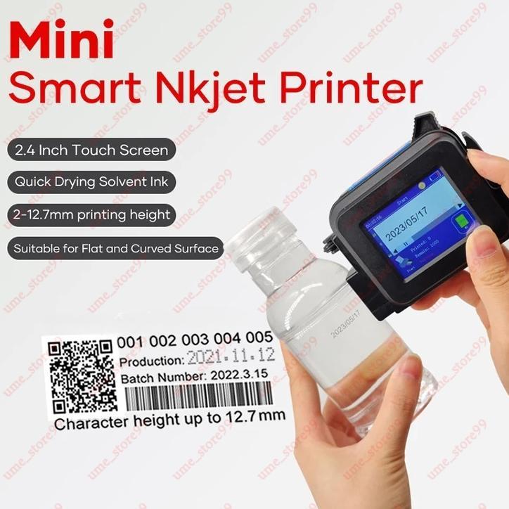 Thermal Inkjet Printer Mini Portable Handheld Kadaluarsa Expiry / Printer Inkjet Mini cetak Barcode 