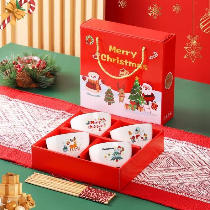 Aveline Hampers Christmas Mangkok Set Premium/Christmas Gift Bowl Set