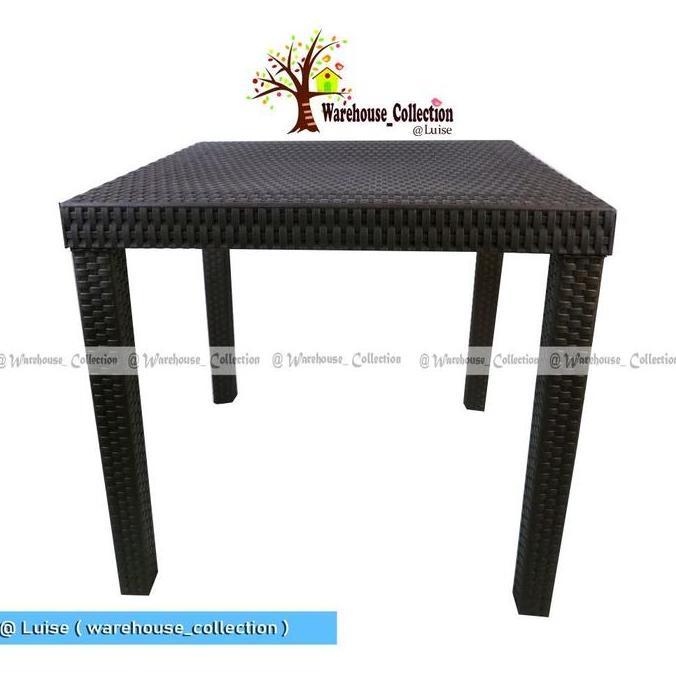 Dkrs- Meja Plastik Motif Rotan / Meja Murah / Meja Rotan Plastik / Mr 01 Wapolin