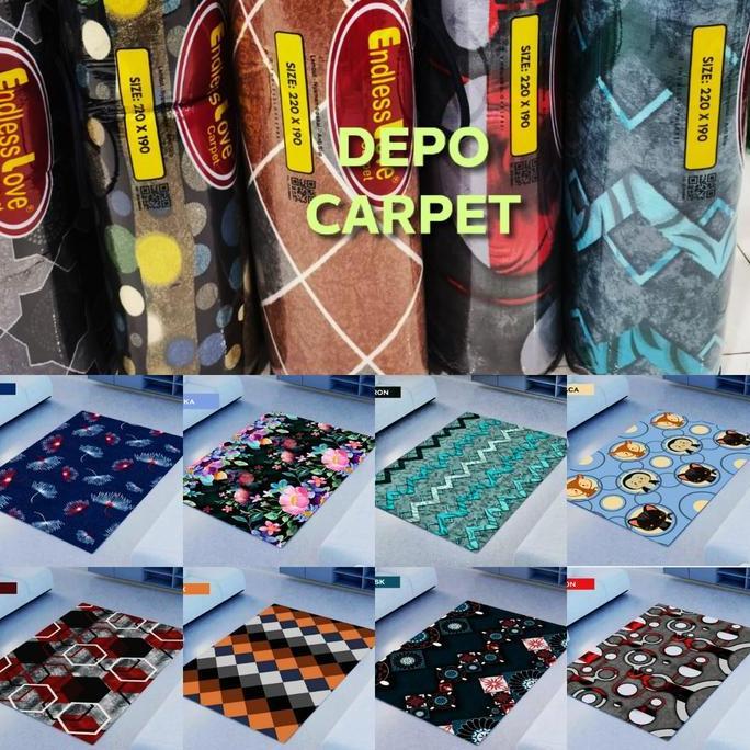 ENDLESS LOVE 190x220+Tas / Karpet Busa Malaysia Extra Tebal 23mm ukuran Besar 1,90x2,20 meter