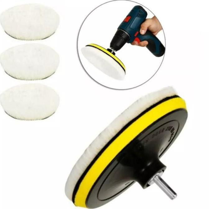 Yourpw- Pad Wol Kain Spon Poles Mobil Bisa Sambung Ke Mesin Bor Promo