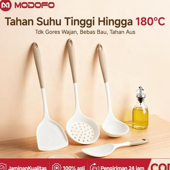 Cod Ofo Spatula Silicone Tahan Panas Set Of 4 Anti Lengket Food Grade Spatula Dan Brush Silikon Set 