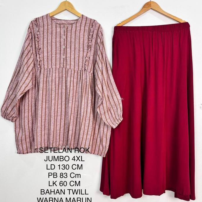 Setelan Rok Jumbo Ld 130 Cm Model Terbaru Kekinian - Set Rok Eva