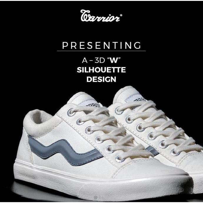 TERBARU - Sepatu Warrior Apollo White Sneakers Shoes Putih Original Indonesia
