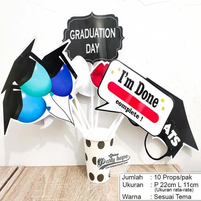 Ptyt- Fun Props Lulusan Wisuda / Foto Booth Sekolah / Foto Props Graduation