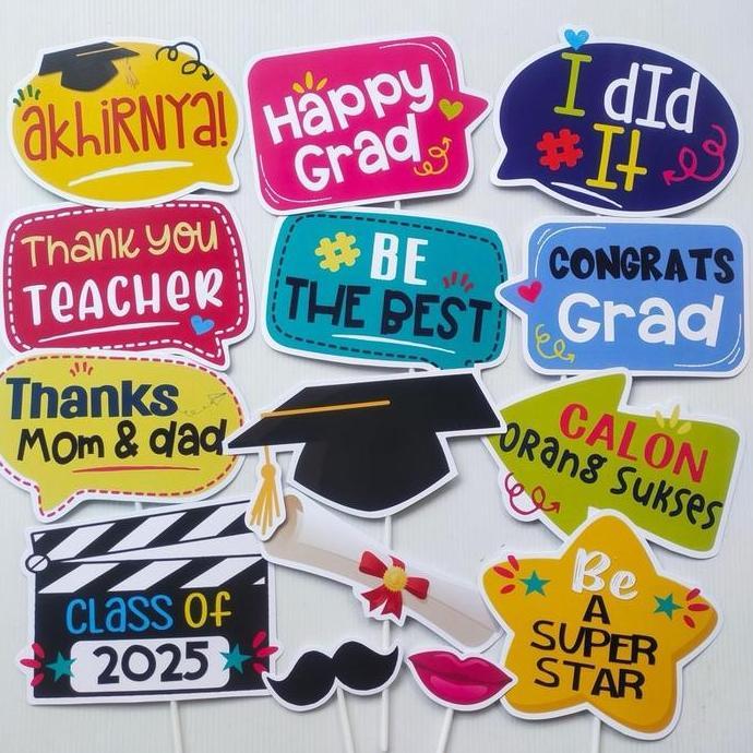 Ptyt- Ready Stock Only Props Graduation Wisuda Aksesoris Photo Booth