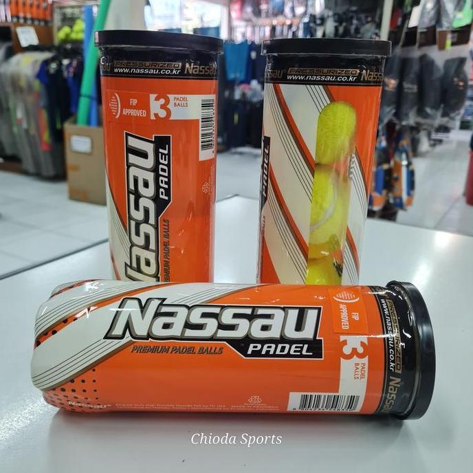 Bola Padel Paddle Padelball Paddleball Ball Nassau Orange isi 3 Outdoor Sepatu Raket
