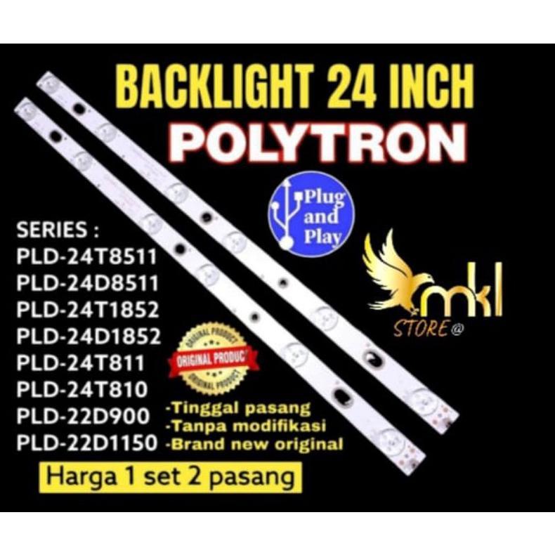 Discount BACKLIGHT TV LED 24" INCH POLYTRON 6KANCING 3VOL PLD-24T8511-24D8511-241150-22D900-22D48511