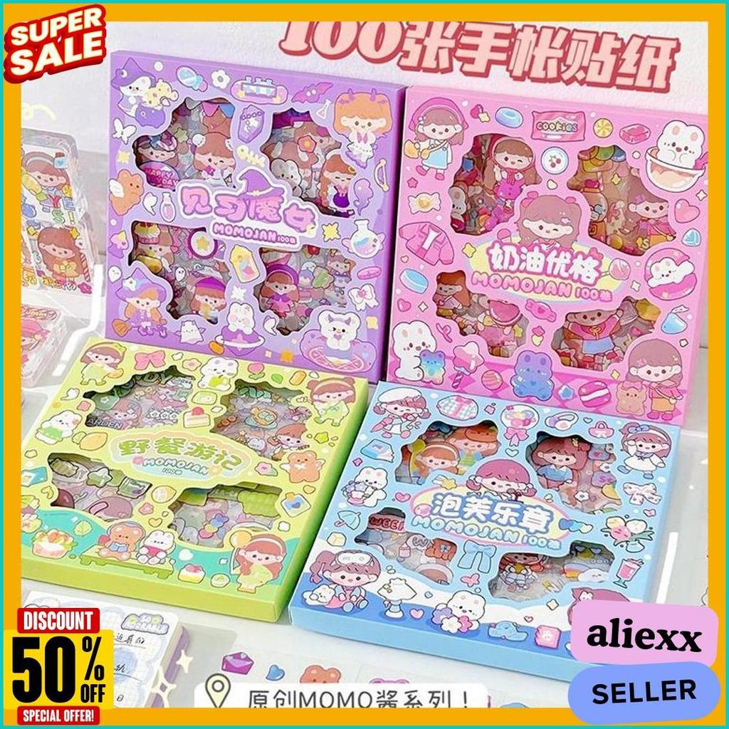 50% Off 100 Lembar Sticker Box Baru Stiker Lucu Korea Waterproof Jakarta Murah Grosir Rs00